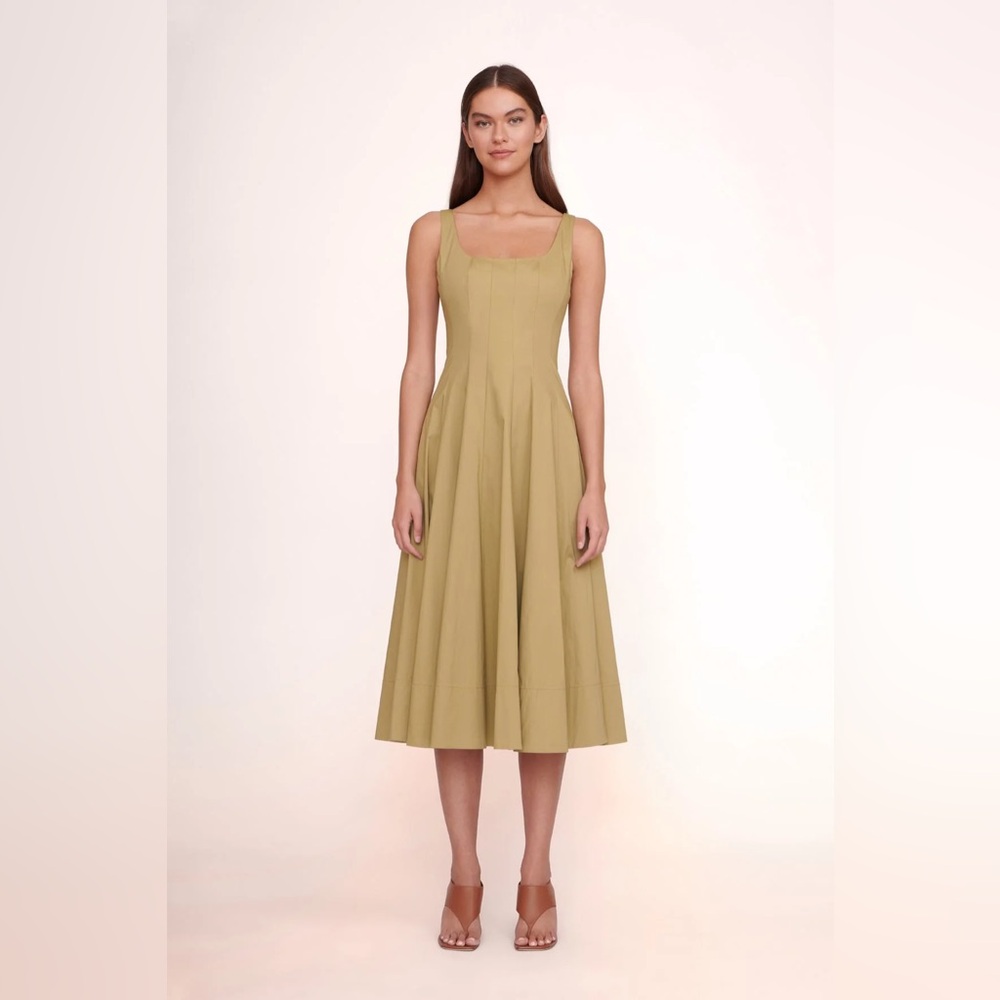 NWOT STAUD WELLS DRESS in KHAKI